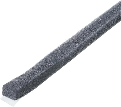 open-cell polyurethane foam construction that compresses to fill irregular gaps