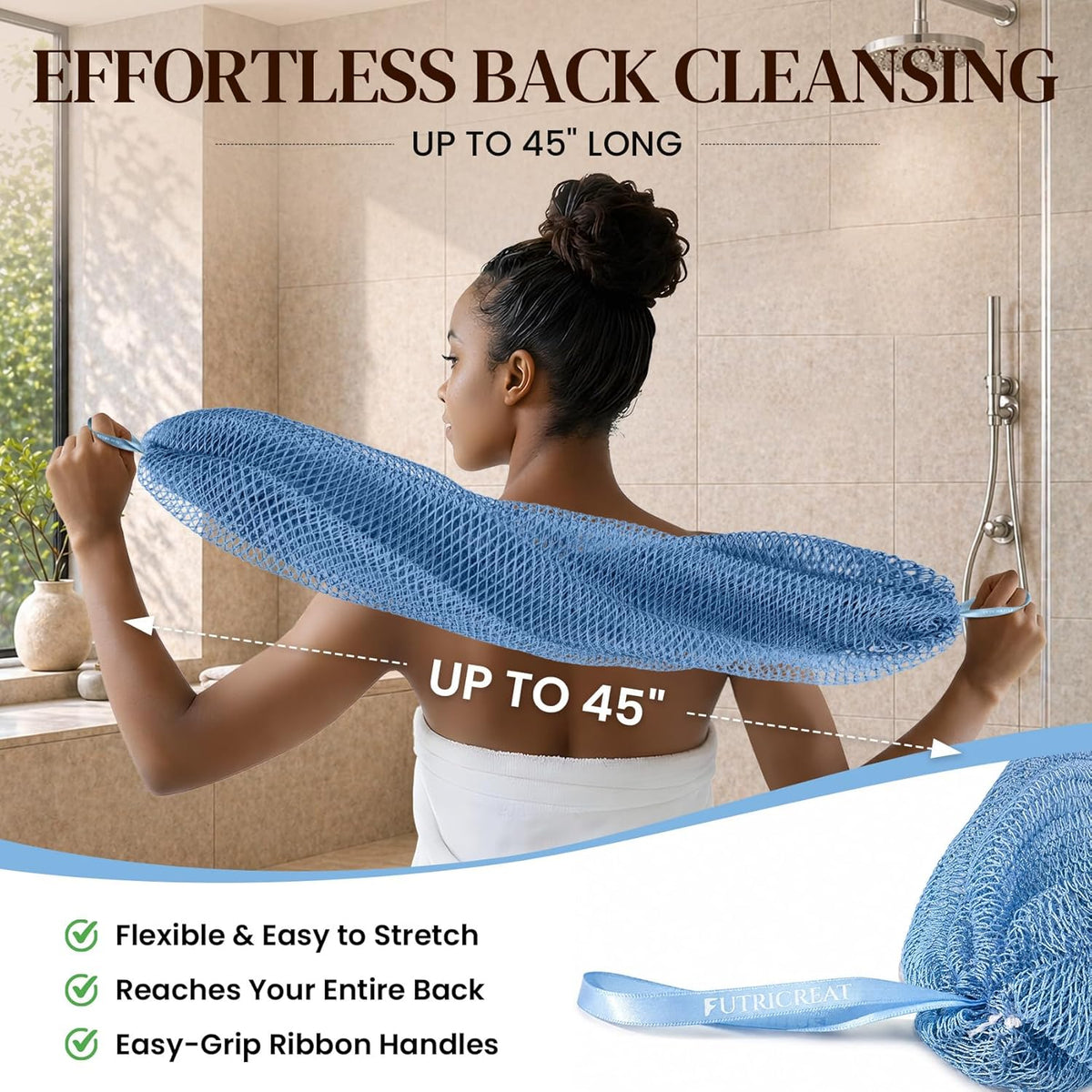 open-weave mesh netting that rinses clean and air-dries rapidly