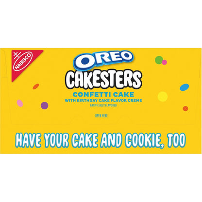 OREO Cakesters Confetti Cake Soft Snack Cakes – Office Desk Drawer Snack for Coworkers, 5 Individually Wrapped Packs