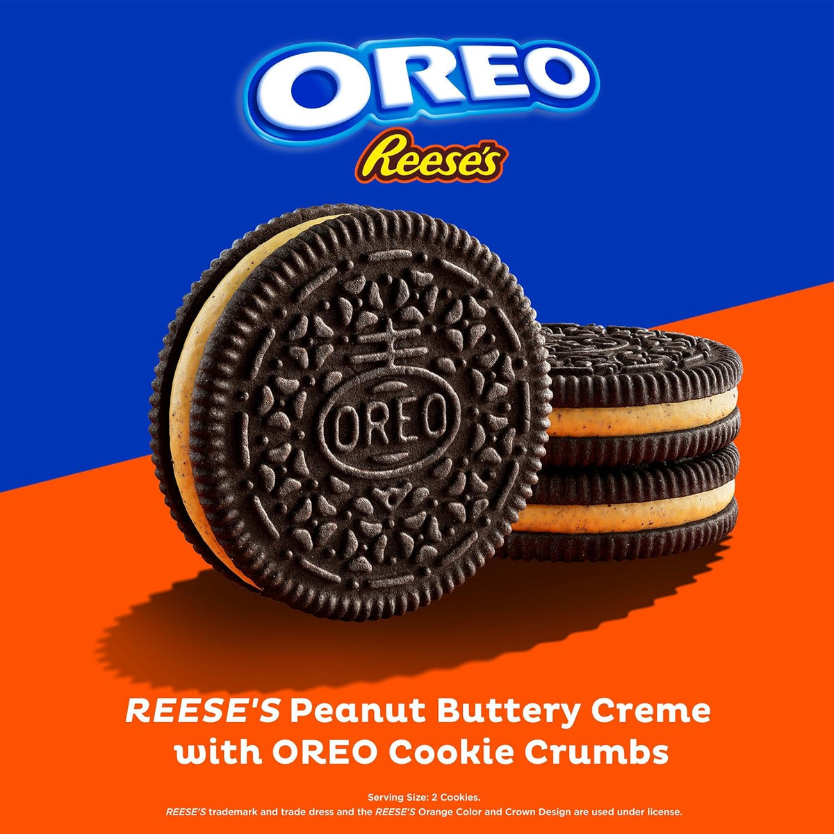 oreo cookie crumb inclusions embedded in the creme layer