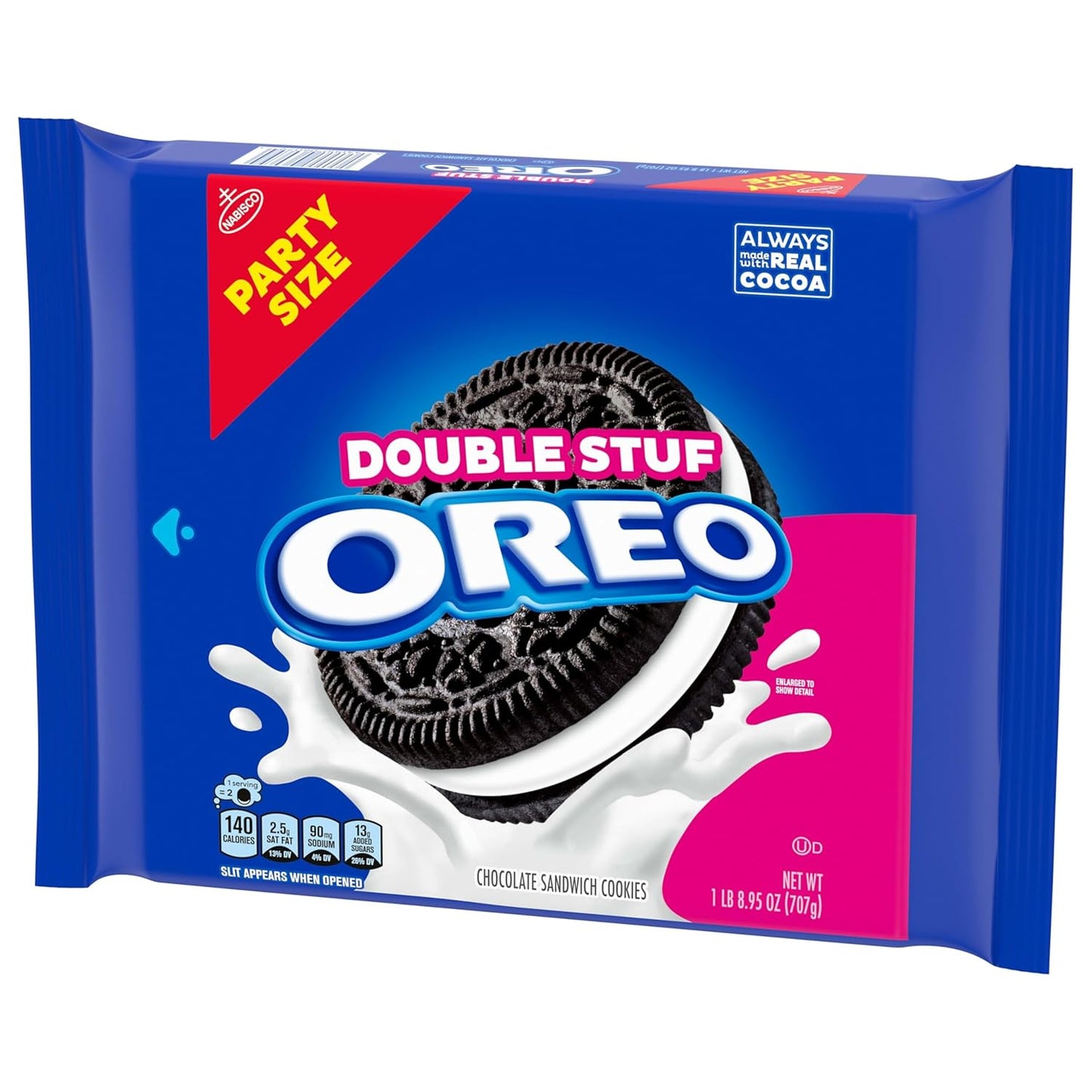OREO Double Stuf Chocolate Sandwich Cookies – Crowd-Pleasing Birthday Gift Basket Addition for Her, Office Secret Santa, and Hostess Gift, 24.95 oz