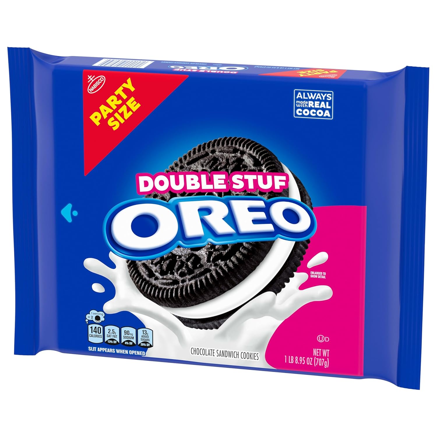 OREO Double Stuf Chocolate Sandwich Cookies – Crowd-Pleasing Birthday Gift Basket Addition for Her, Office Secret Santa, and Hostess Gift, 24.95 oz