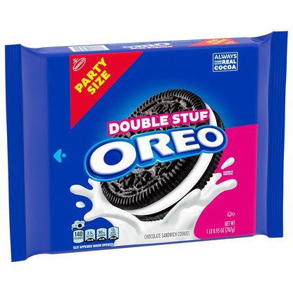 OREO Double Stuf Chocolate Sandwich Cookies – Crowd-Pleasing Birthday Gift Basket Addition for Her, Office Secret Santa, and Hostess Gift, 24.95 oz