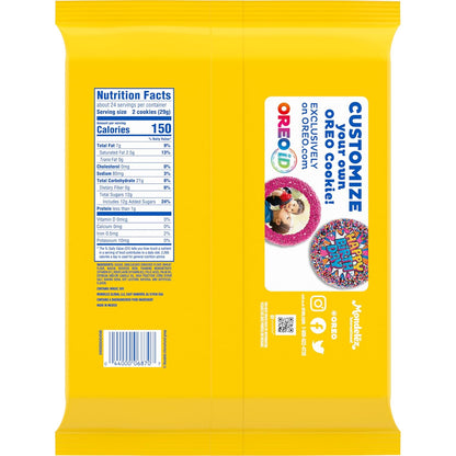 OREO Double Stuf Golden Sandwich Cookies as a Sweet Care Package Gift for Nieces and Nephews, 24.95 oz