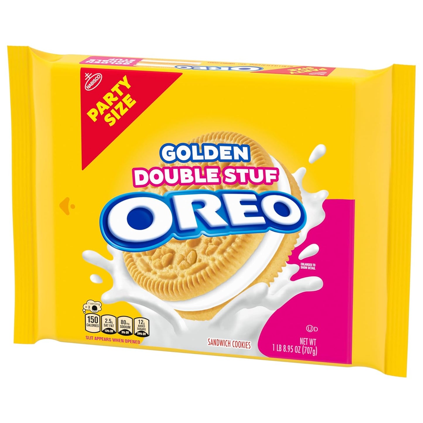 OREO Double Stuf Golden Sandwich Cookies as a Sweet Care Package Gift for Nieces and Nephews, 24.95 oz