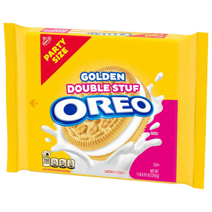 OREO Double Stuf Golden Sandwich Cookies as a Sweet Care Package Gift for Nieces and Nephews, 24.95 oz