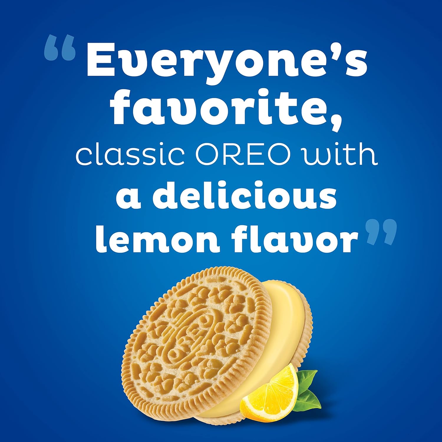 OREO Lemon Creme Cookies Party Size – Citrus Dessert Gift for Mom, 24.95 oz Resealable Pouch