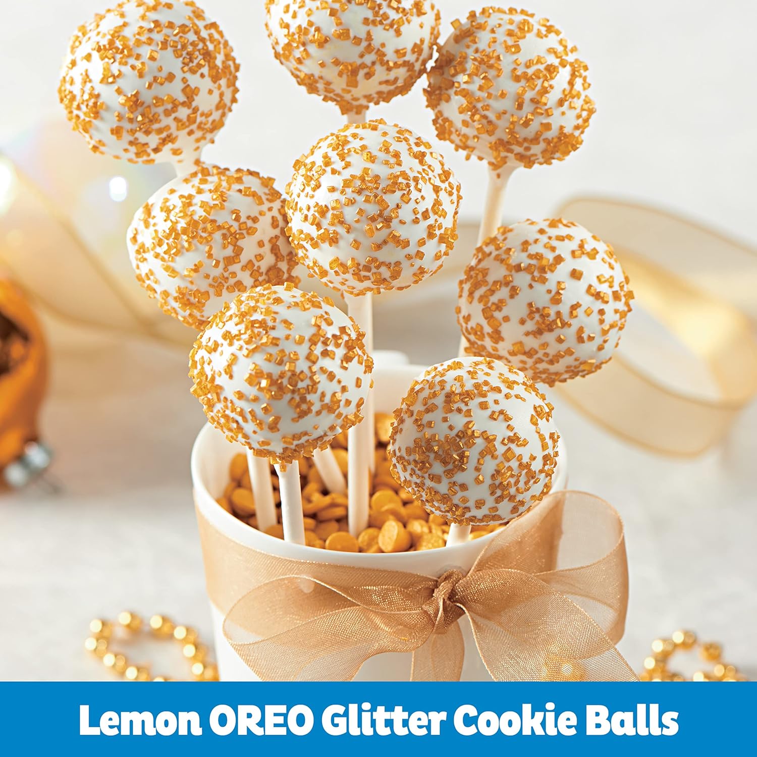 OREO Lemon Creme Cookies Party Size – Citrus Dessert Gift for Mom, 24.95 oz Resealable Pouch