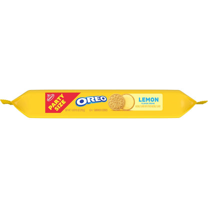 OREO Lemon Creme Cookies Party Size – Citrus Dessert Gift for Mom, 24.95 oz Resealable Pouch