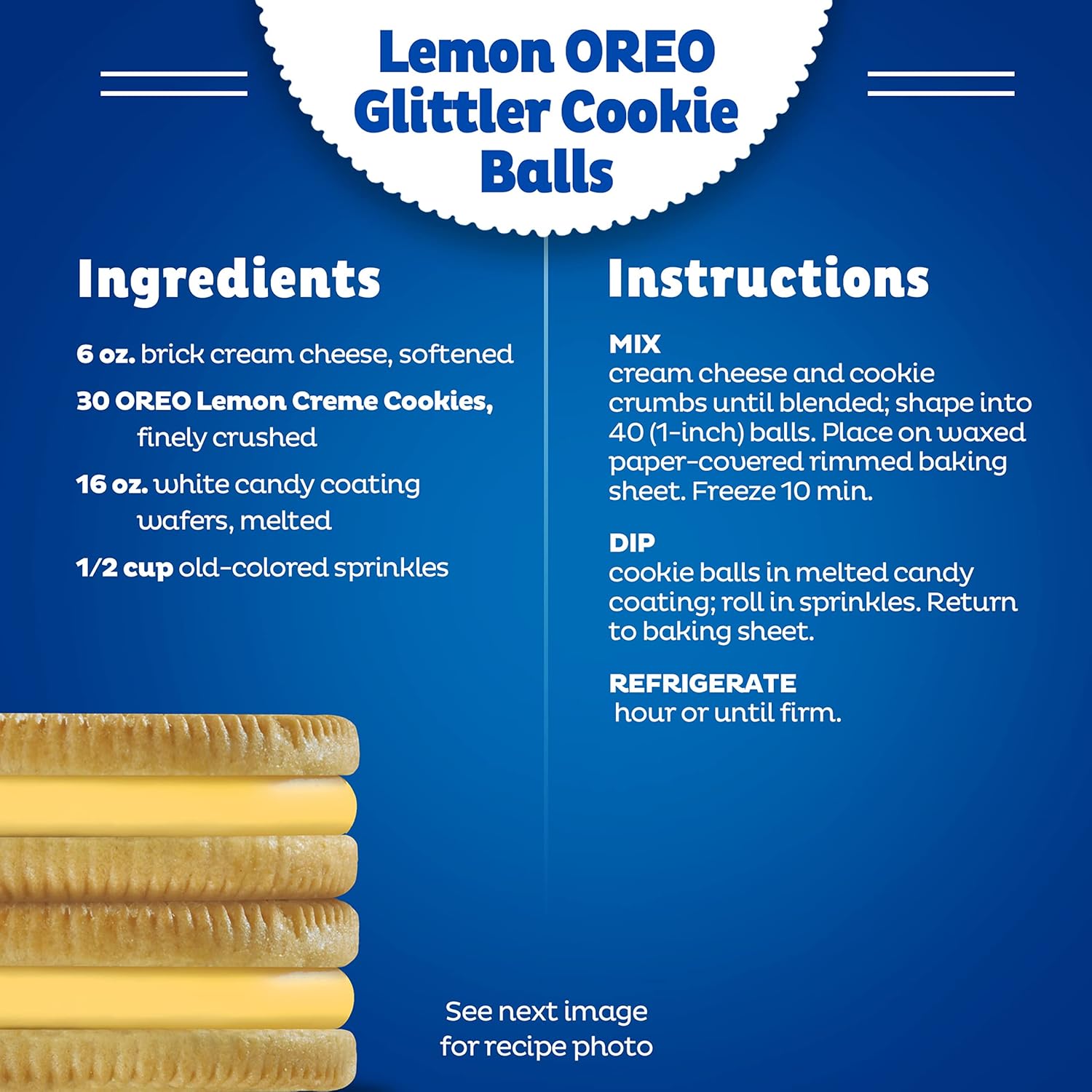 OREO Lemon Creme Cookies Party Size – Citrus Dessert Gift for Mom, 24.95 oz Resealable Pouch