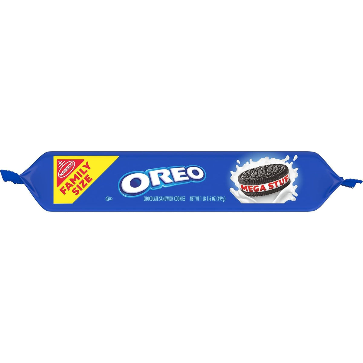 OREO Mega Stuf Cookies – Desk Drawer Pick-Me-Up and Shared Workplace Treat, Resealable 17.6 oz Pack