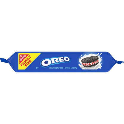 OREO Mega Stuf Cookies – Desk Drawer Pick-Me-Up and Shared Workplace Treat, Resealable 17.6 oz Pack