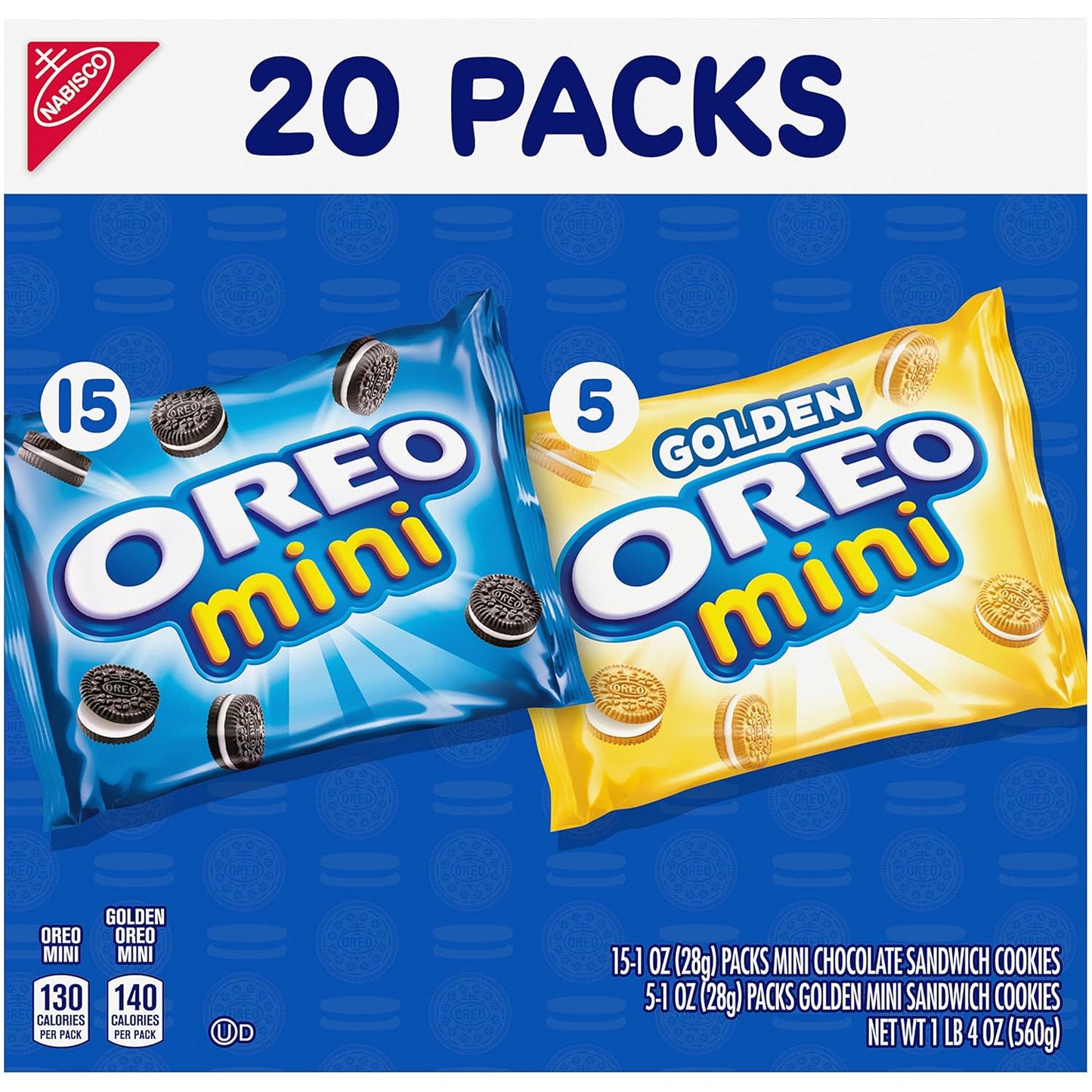 OREO Mini Mix Sandwich Cookies Variety Pack 20 Pack Care Package for College Students, Snack Gift Box