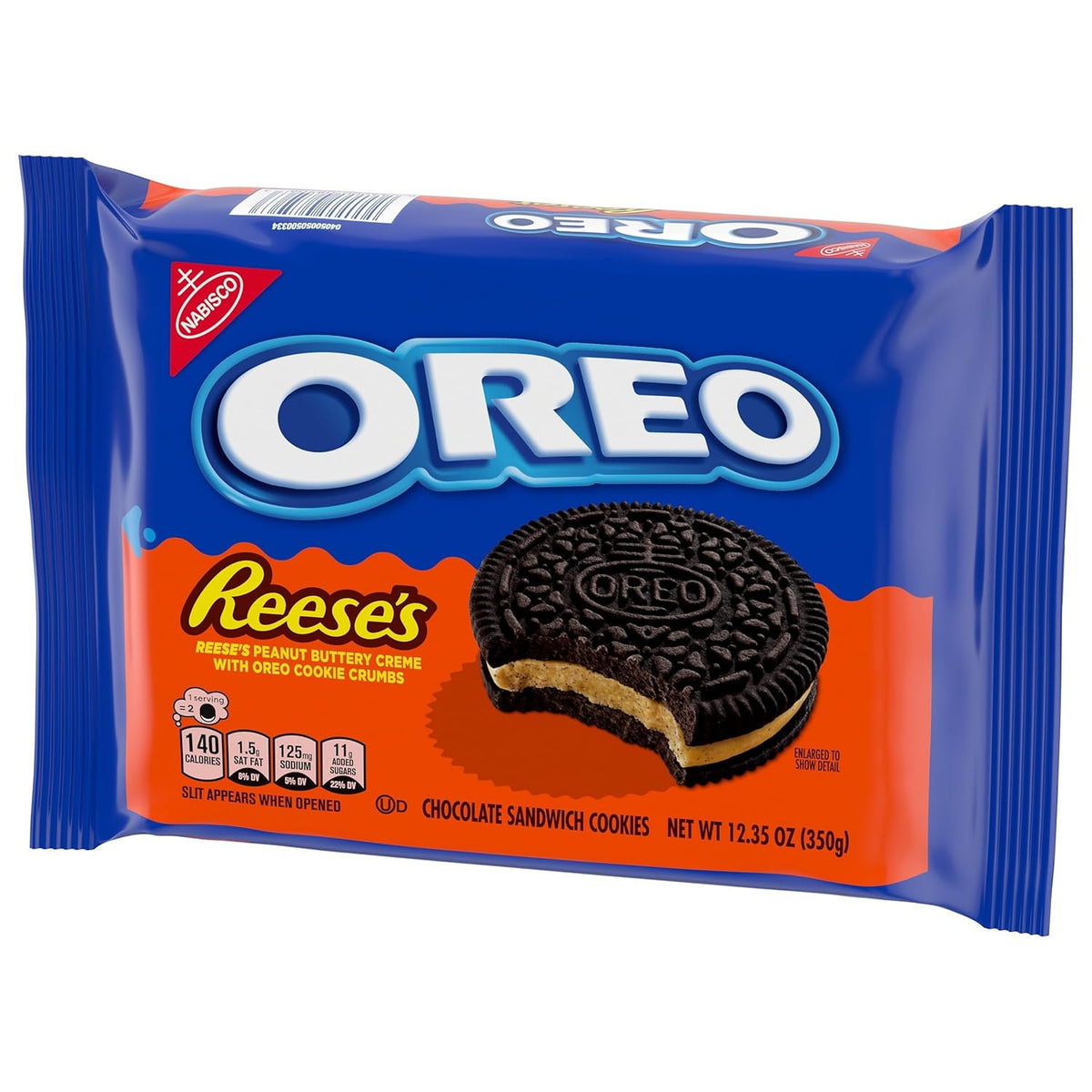 OREO REESE'S Peanut Butter Creme Cookies – Nostalgic Candy Gift Basket Addition for Peanut Butter Lovers, 12.35 oz