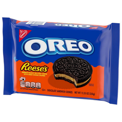 OREO REESE'S Peanut Butter Creme Cookies – Nostalgic Candy Gift Basket Addition for Peanut Butter Lovers, 12.35 oz