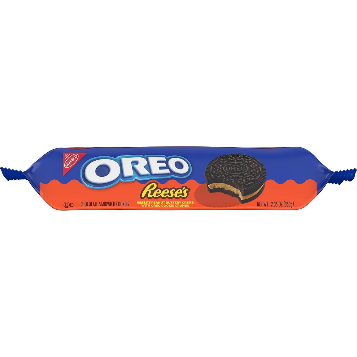 OREO REESE'S Peanut Butter Creme Cookies – Nostalgic Candy Gift Basket Addition for Peanut Butter Lovers, 12.35 oz