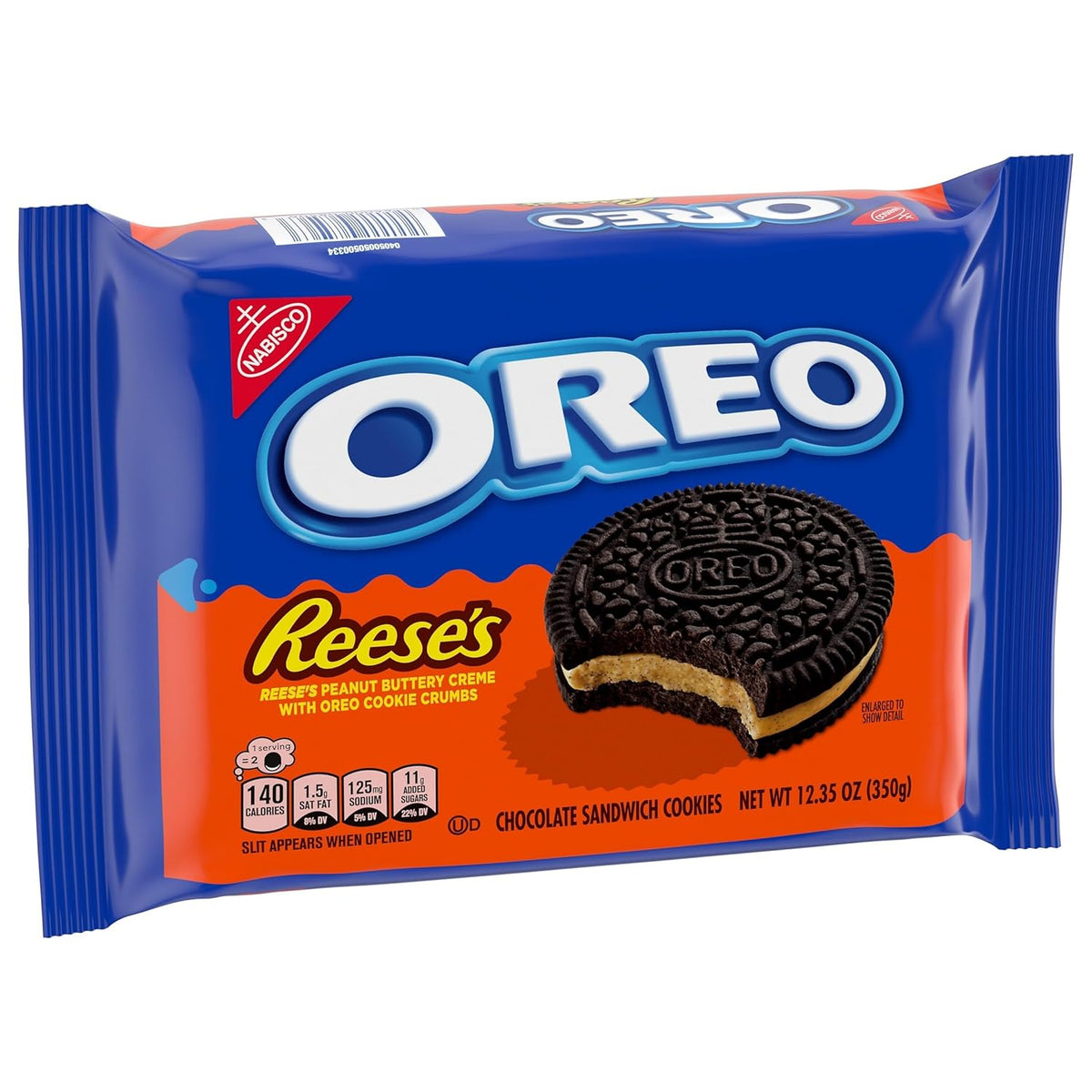 OREO REESE'S Peanut Butter Creme Cookies – Nostalgic Candy Gift Basket Addition for Peanut Butter Lovers, 12.35 oz