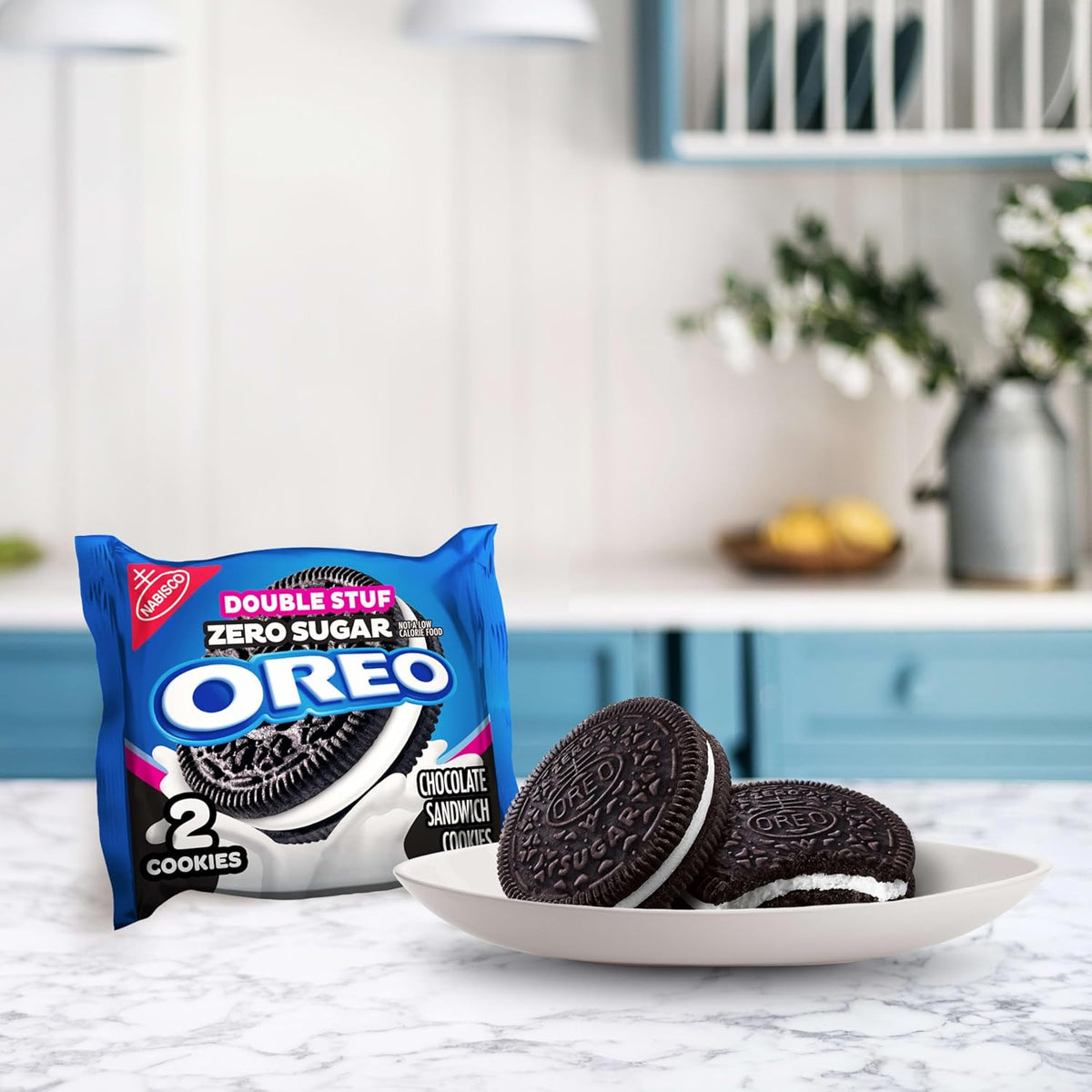 OREO Zero Sugar Cookies Snack Pack – Sugar-Conscious Valentine's Day Gift for Her, Individually Wrapped Care Package