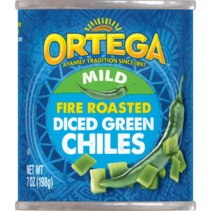 Ortega Diced Green Chiles, Mild, 7 oz — Kid-Friendly Mild Heat for Family Breakfasts