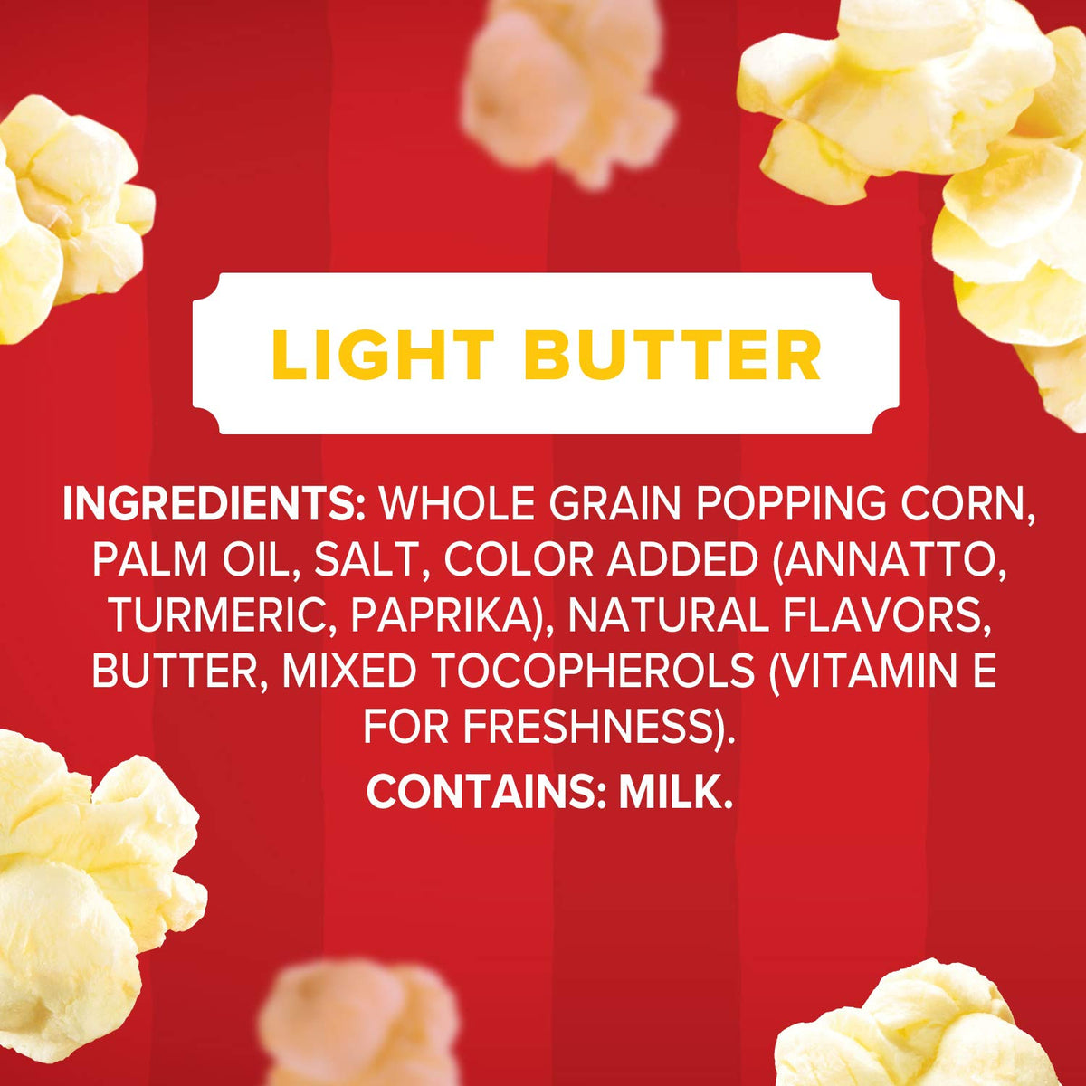 Orville Redenbacher's Popcorn Light Butter 2.69 oz, 6 Pack – 50% Less Fat Whole Grain Snack for Wellness Routines and Self-Care Nights