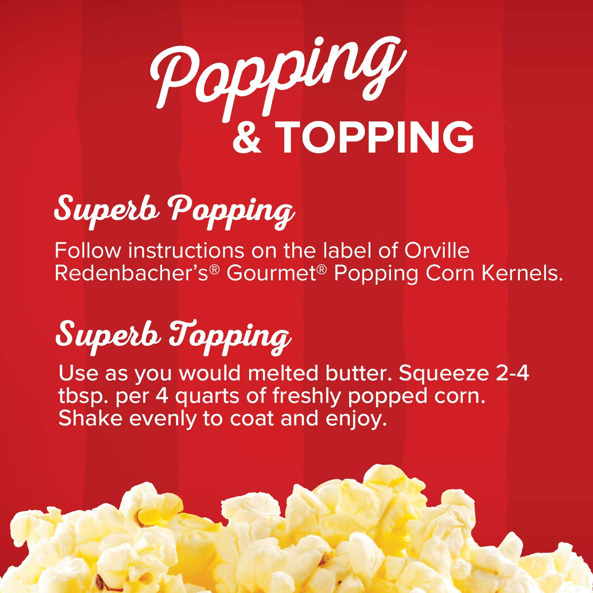 Orville Redenbacher's Popcorn Oil – Family Movie Night Butter Topping Safe for Kids' Snacks