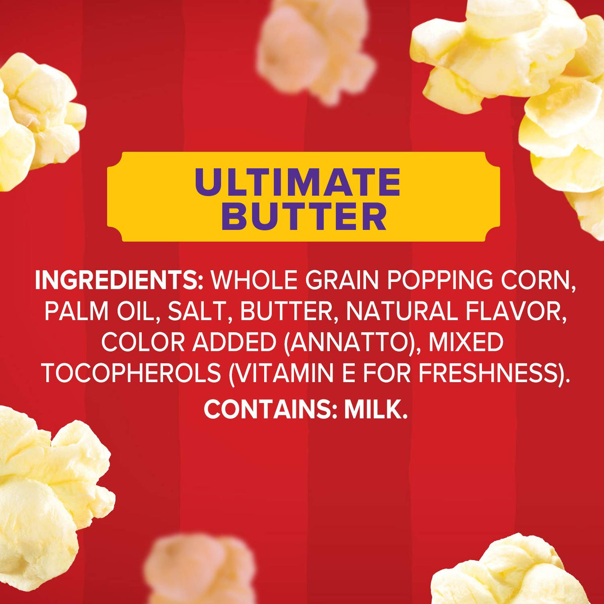 Orville Redenbacher's Ultimate Butter Microwave Popcorn – Safe Single-Serve Bags for Playroom Movie Nights