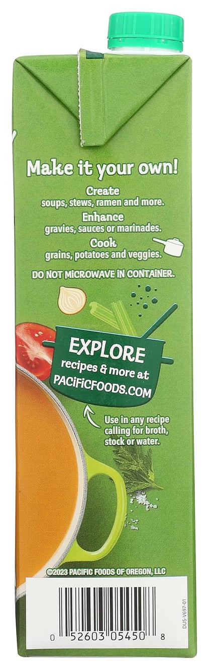 Pacific Foods Organic Low Sodium Vegetable Broth – Clean-Label Cooking Base for Wellness-Focused Kitchens