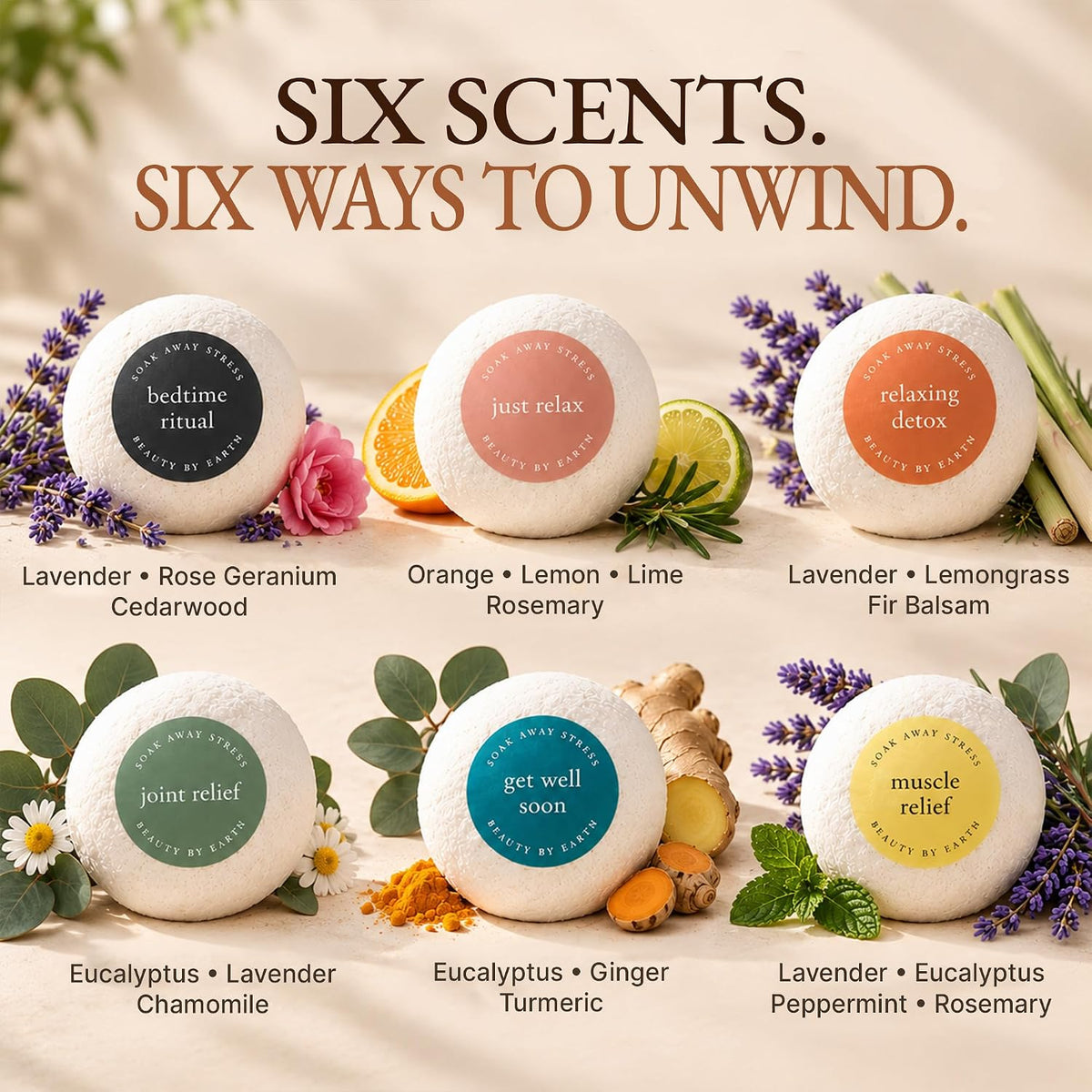 Bath Bombs - Aromatherapy Bath Experience for Women, Eucalyptus Spa Scent with No Artificial Fragrance
