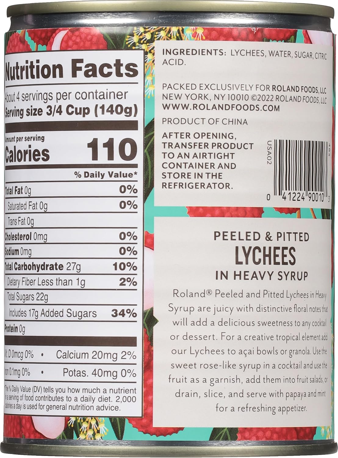 packaged in heavy syrup that doubles as a sweetener