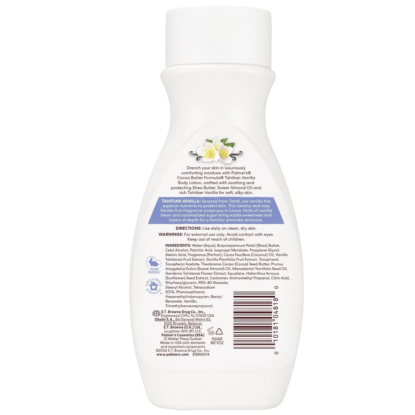 Palmer's Cocoa Butter Formula Tahitian Vanilla Body Lotion 8.5 oz – Fragrance Layering for Meditation, Yoga, and Self-Care Spaces