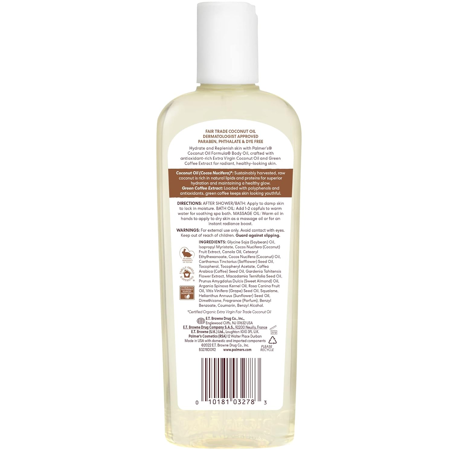 Palmer's Coconut Oil Body Oil – Mother's Day Gift Set for Women, Fair Trade Coconut Skincare