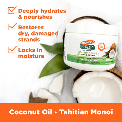 Palmer's Coconut Oil Deep Conditioner — Thoughtful Birthday Gift for Women with Dry, Damaged Hair, 12 Fl Oz
