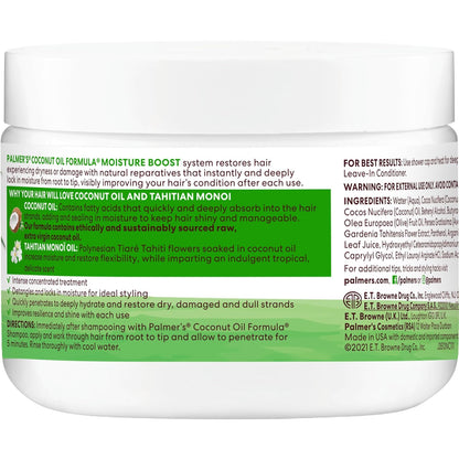 Palmer's Coconut Oil Deep Conditioner — Thoughtful Birthday Gift for Women with Dry, Damaged Hair, 12 Fl Oz