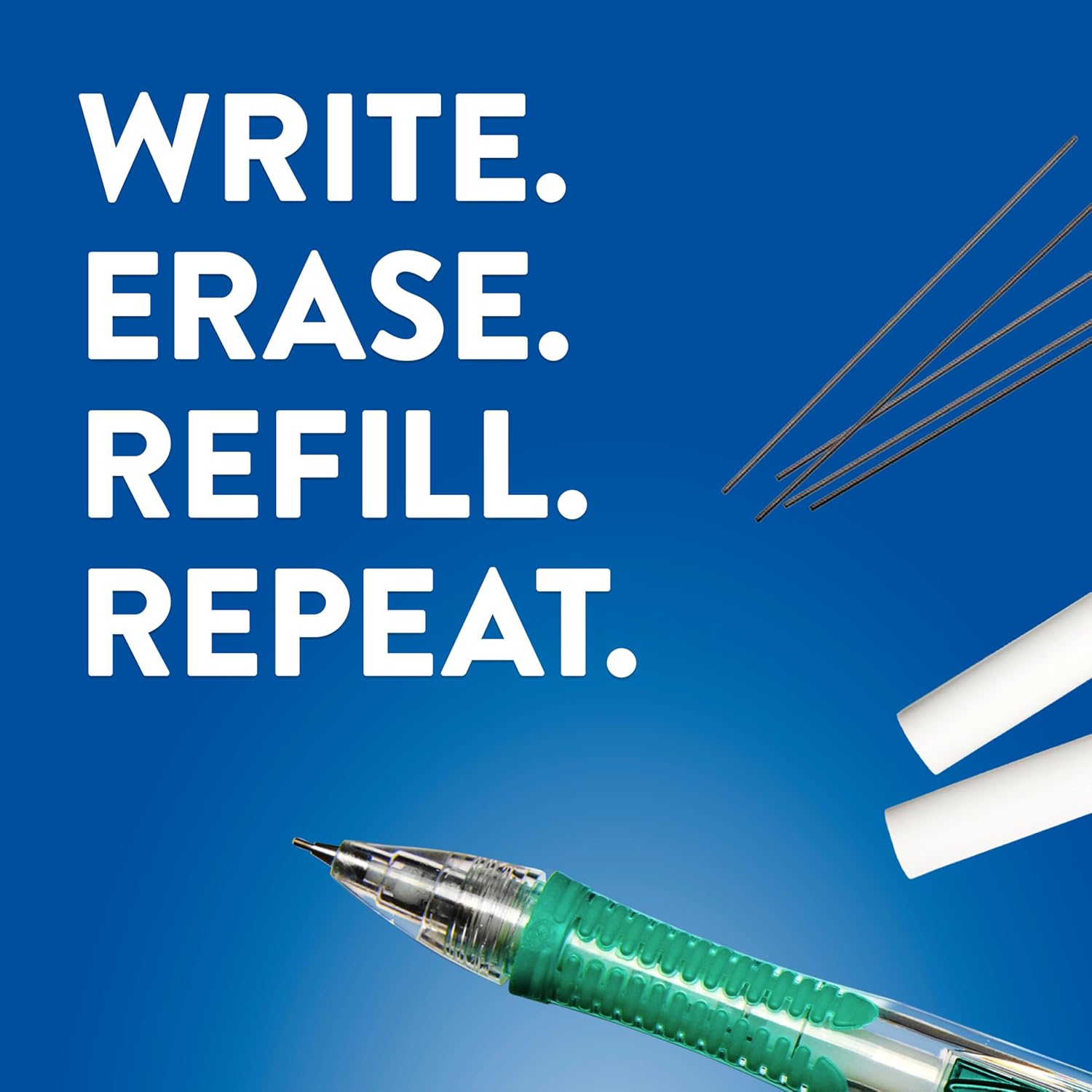 Paper Mate Clearpoint Mechanical Pencils 0.7mm HB #2 Minimalist Desk Essential, Clean Black Barrel for Uncluttered Workstations, 4 Count