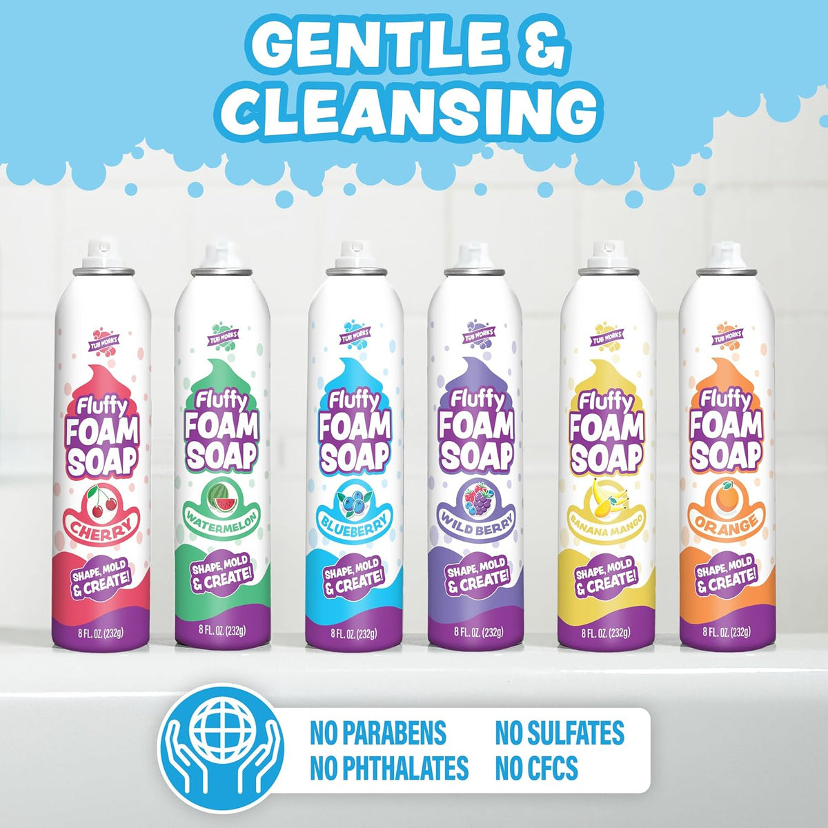 paraben-free, sulfate-free, and phthalate-free gentle cleansing formula