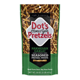 Dot's Pretzels Parmesan Garlic Seasoned Pretzel Twists – Portable Snack for Camping, Road Trips, and Picnics, 1.6oz Single-Serve Pack of 10