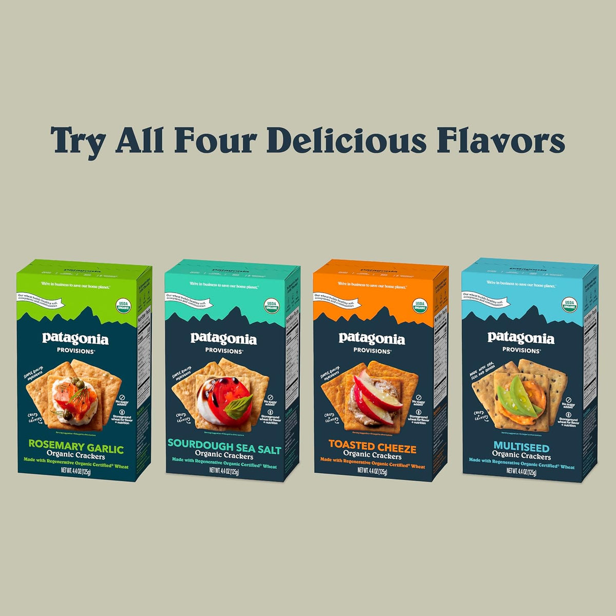 Patagonia Provisions Sourdough Sea Salt Crackers – Simple-Ingredient Pantry Staple for Clutter-Free Kitchens