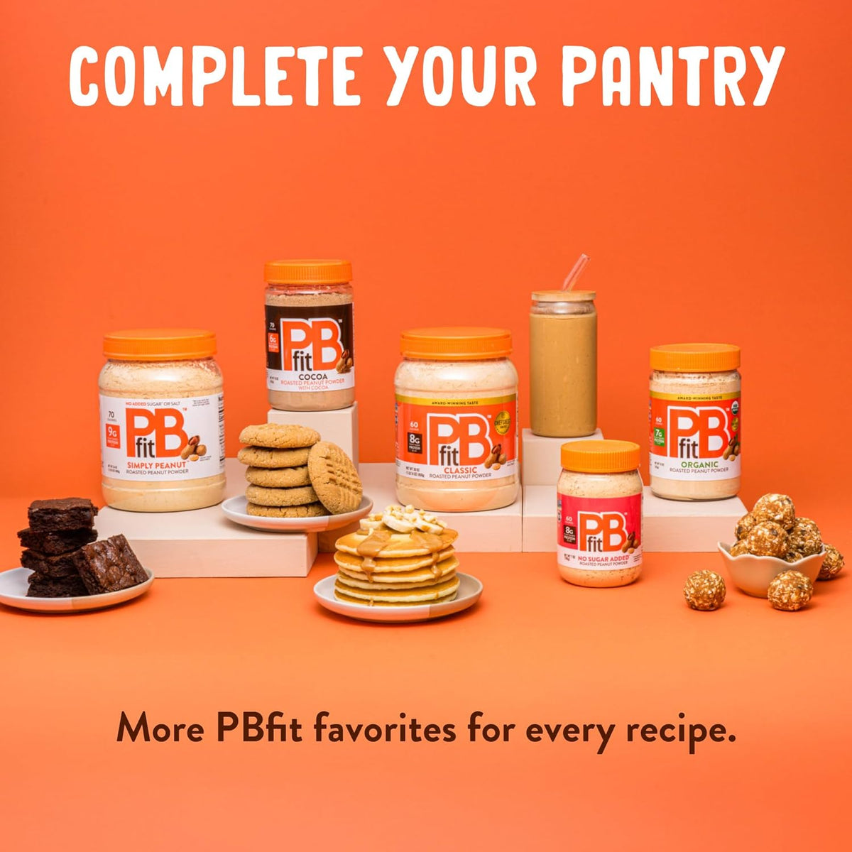 PBfit Peanut Butter Powder – Kid-Approved Baking Ingredient for Family Cookies, Muffins, and Pancakes, 8g Protein