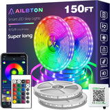 AILBTON Bluetooth LED Strip Lights with Remote – Low-Distraction Background Lighting for Streaming Setup and Home Studio