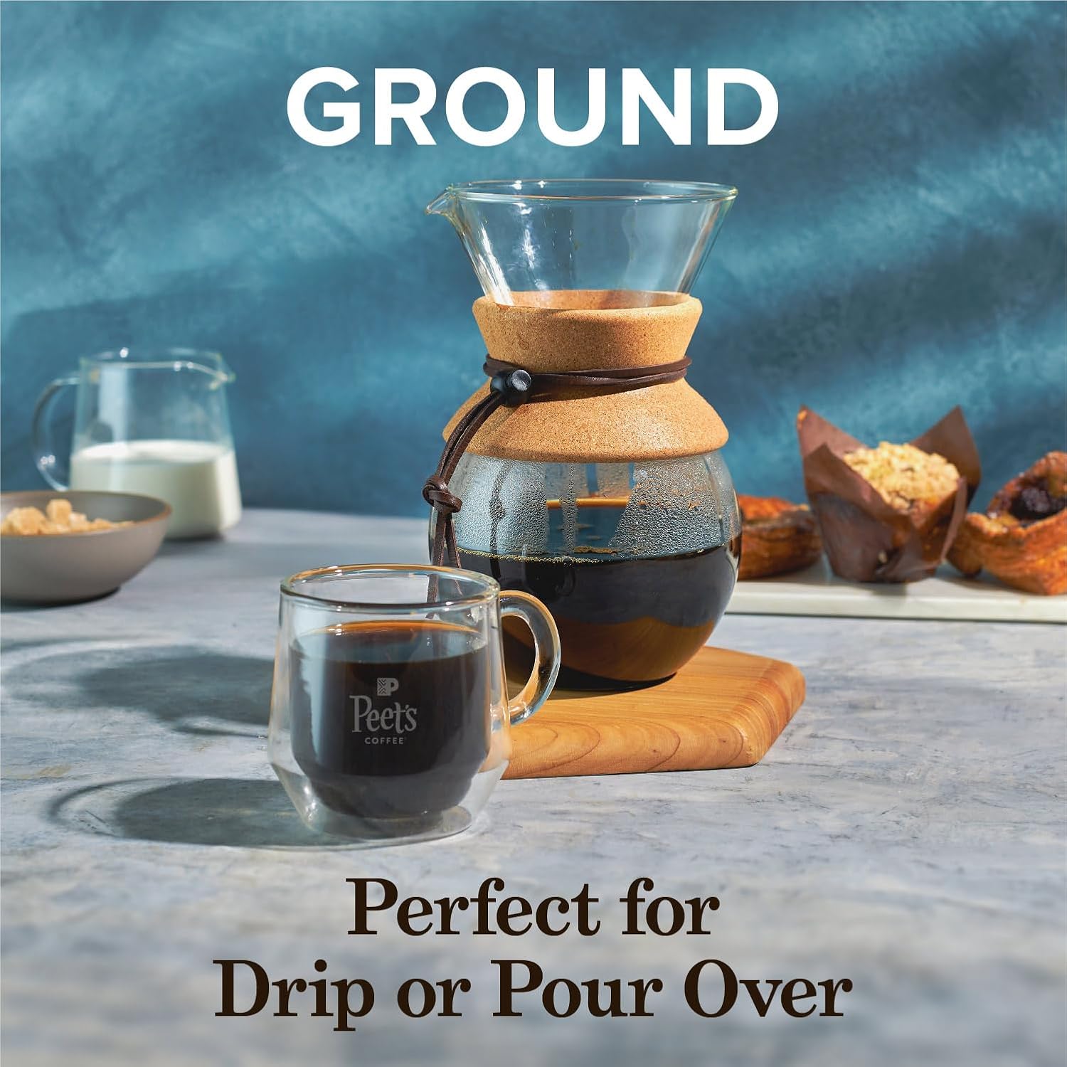 Peet's Coffee Off the Grid Medium Roast Ground Coffee – Pre-Ground Brew for Camping Mornings and Patio Brunch