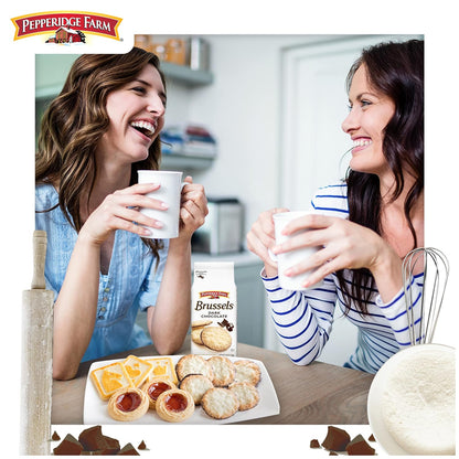 Pepperidge Farm Brussels Dark Chocolate Cookies – Heart-Smart Dark Chocolate Treat for the Mindful Evening Routine, Calming Wind-Down Bite
