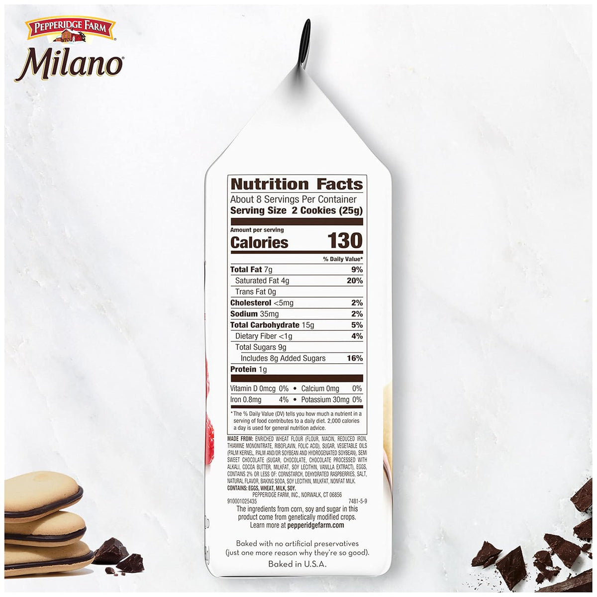 Pepperidge Farm Milano Cookies – Indulgent Pairing for Coffee and Tea Service, Mint Chocolate Sandwich Cookies