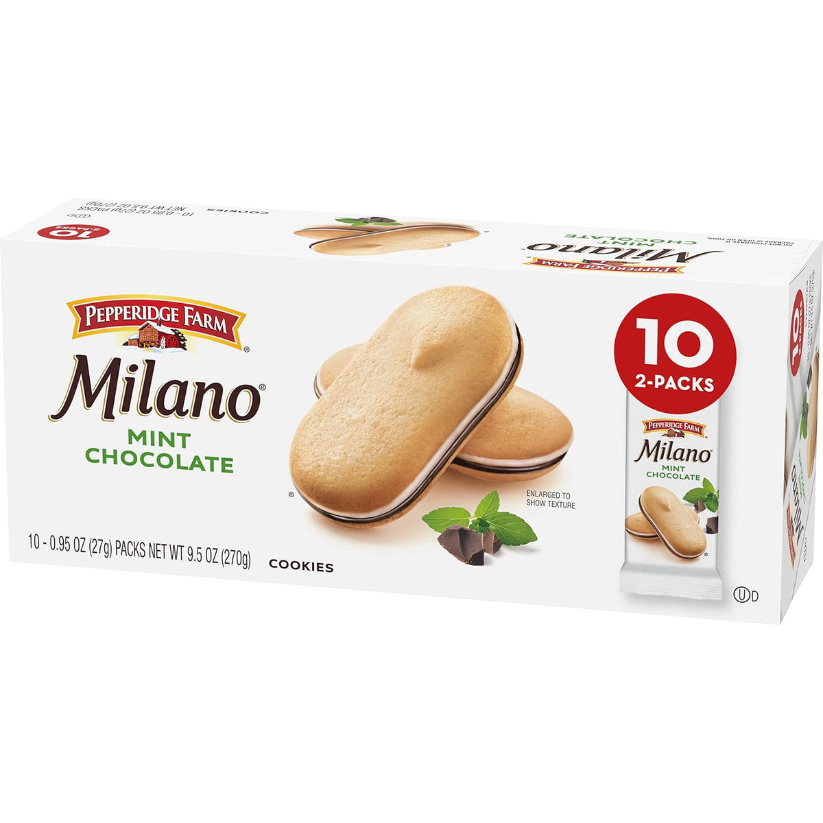 Pepperidge Farm Milano Dark Chocolate Cookies – Lunchbox-Friendly School Snack for Kids, Pre-Portioned Wrapped Packs
