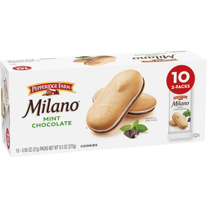 Pepperidge Farm Milano Dark Chocolate Cookies – Lunchbox-Friendly School Snack for Kids, Pre-Portioned Wrapped Packs