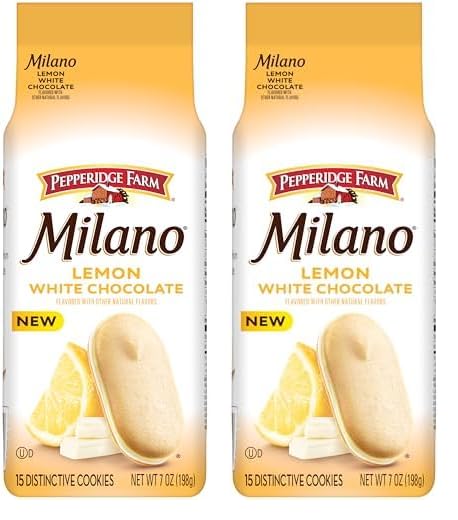 Pepperidge Farm Milano White Chocolate Lemon Cookies – Thoughtful Birthday Gift Bag for Women, Mom, and Friends