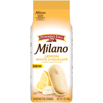 Pepperidge Farm Milano White Chocolate Lemon Cookies – Thoughtful Birthday Gift Bag for Women, Mom, and Friends