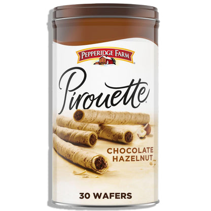 Pepperidge Farm Pirouette Rolled Wafers - Eye-Catching Canister for the Baking Pantry and Dessert Plating Station