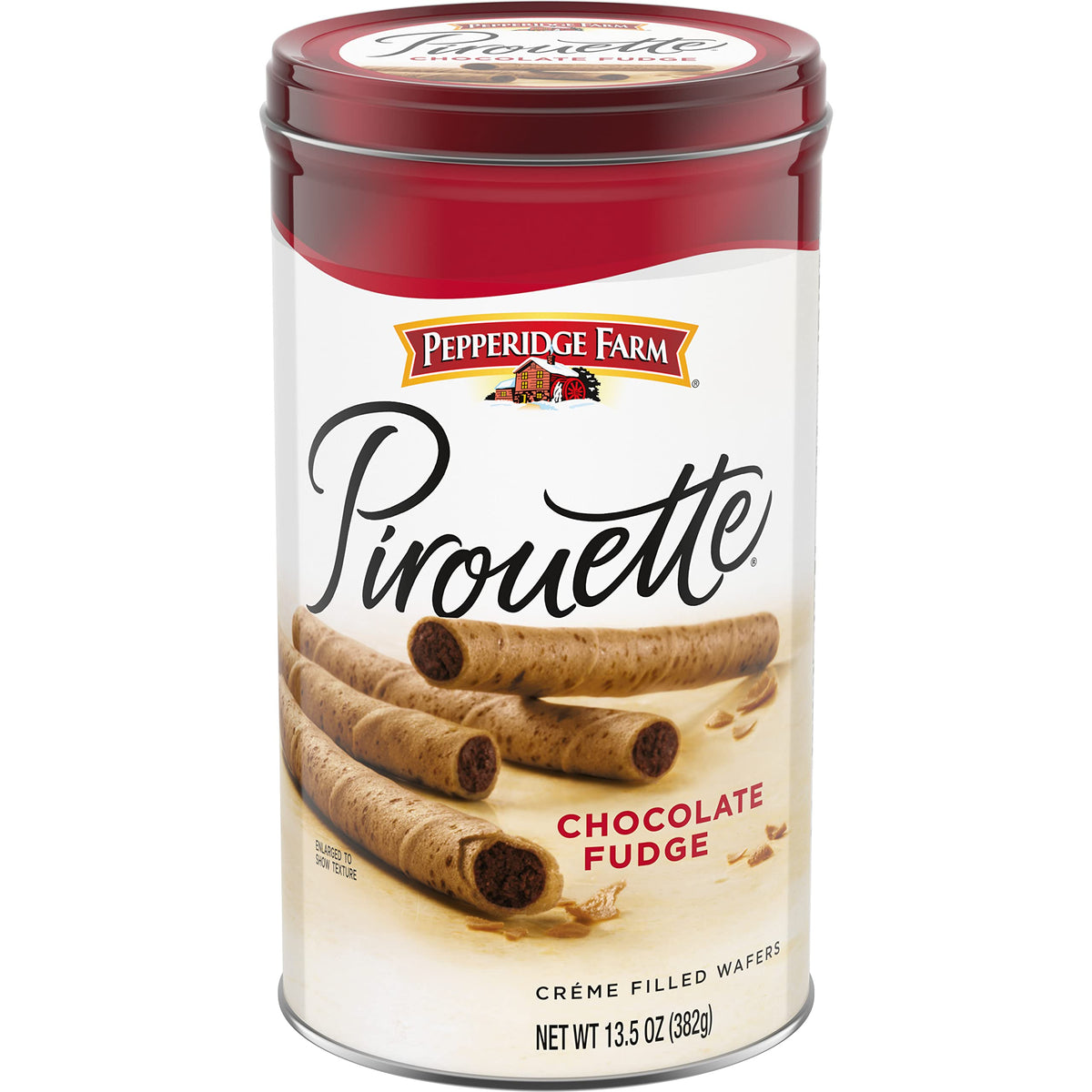 Pepperidge Farm Pirouette Rolled Wafers - Eye-Catching Canister for the Baking Pantry and Dessert Plating Station