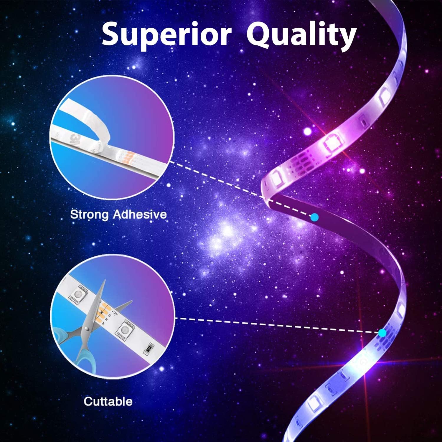 PHOPOLLO Bluetooth LED Strip Lights – Christmas Gift for Granddaughter with App and Music Sync