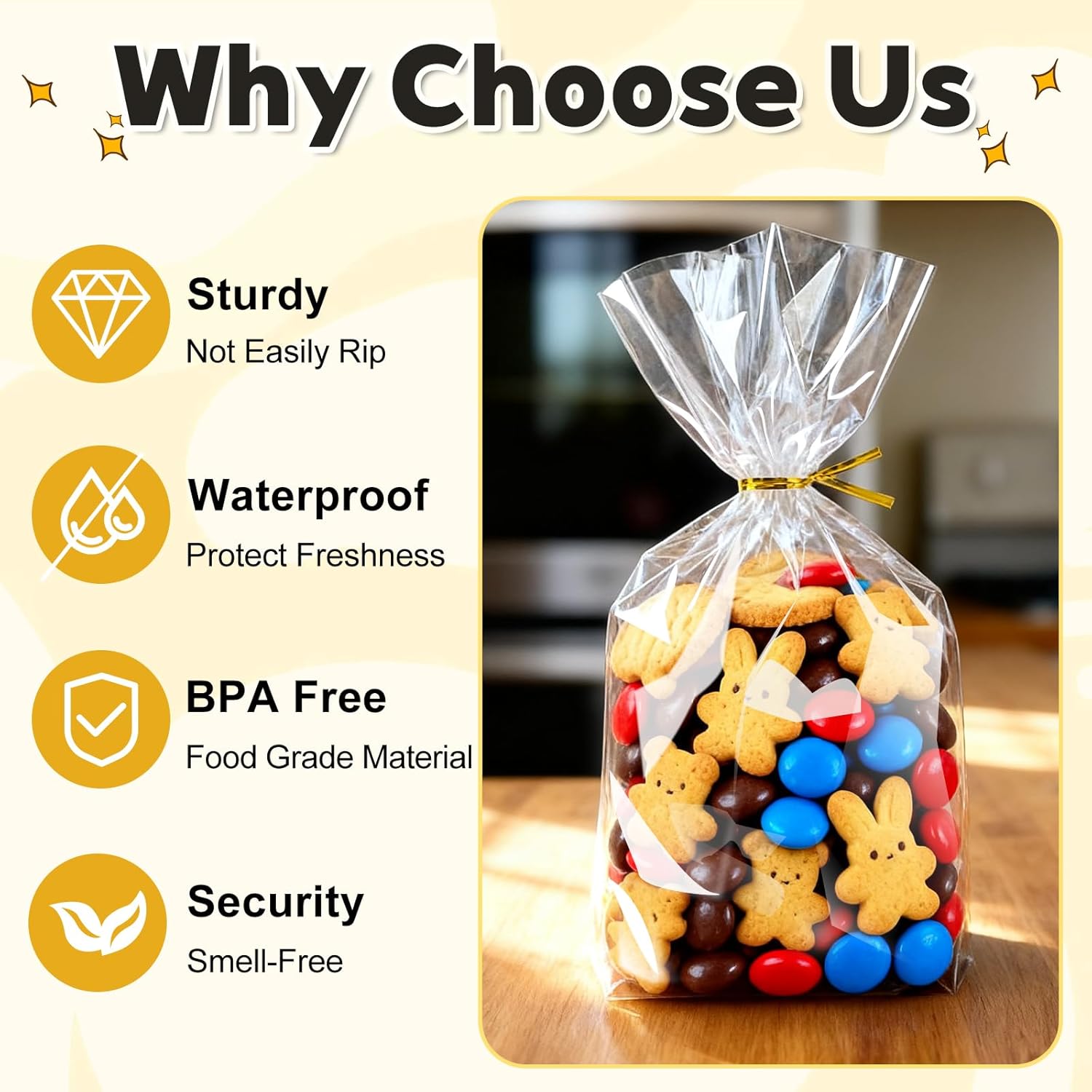 PigPotParty Food-Safe Cellophane Bags 6x9 – Child-Friendly Treat Packaging for Classroom Parties and Birthday Celebrations